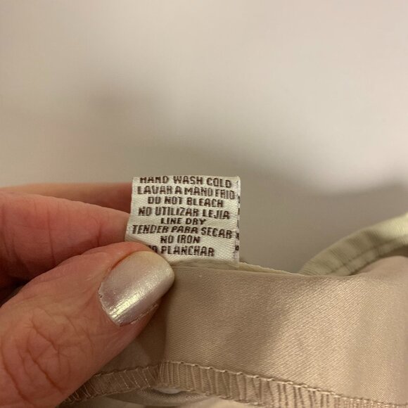 Sans Souci Skirt Tan Mini Lace Floral Dainty Feminine Coquette Womens SZ L - Picture 5 of 7